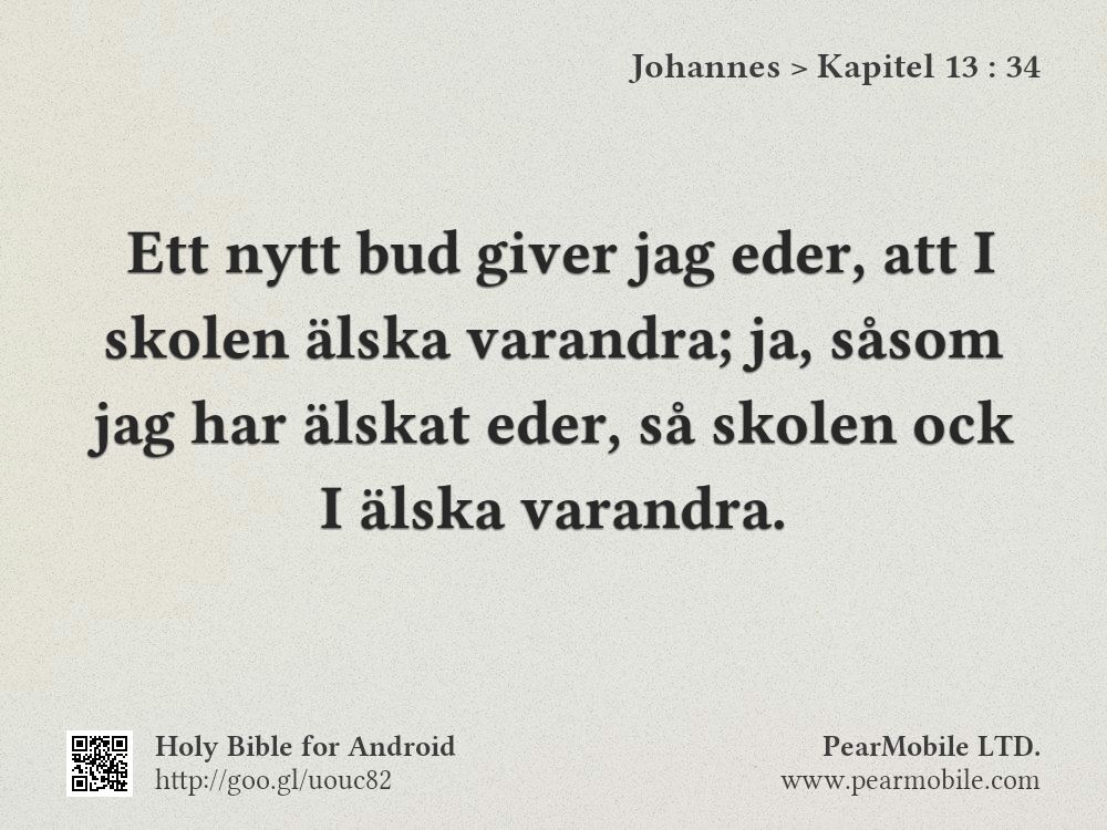 Johannes, Kapitel 13:34